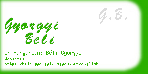 gyorgyi beli business card