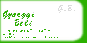 gyorgyi beli business card